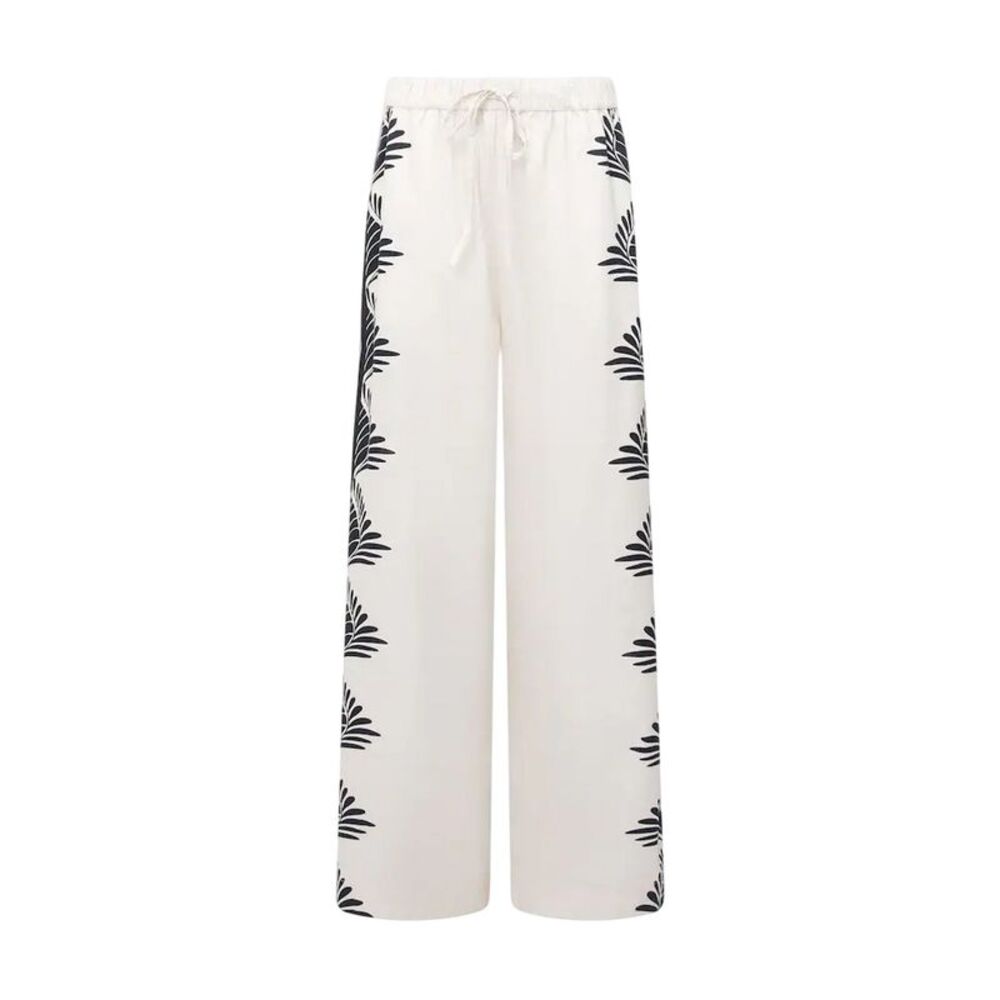 French Connection Womens/Ladies Floral Pattern Wide Leg Pants / Black